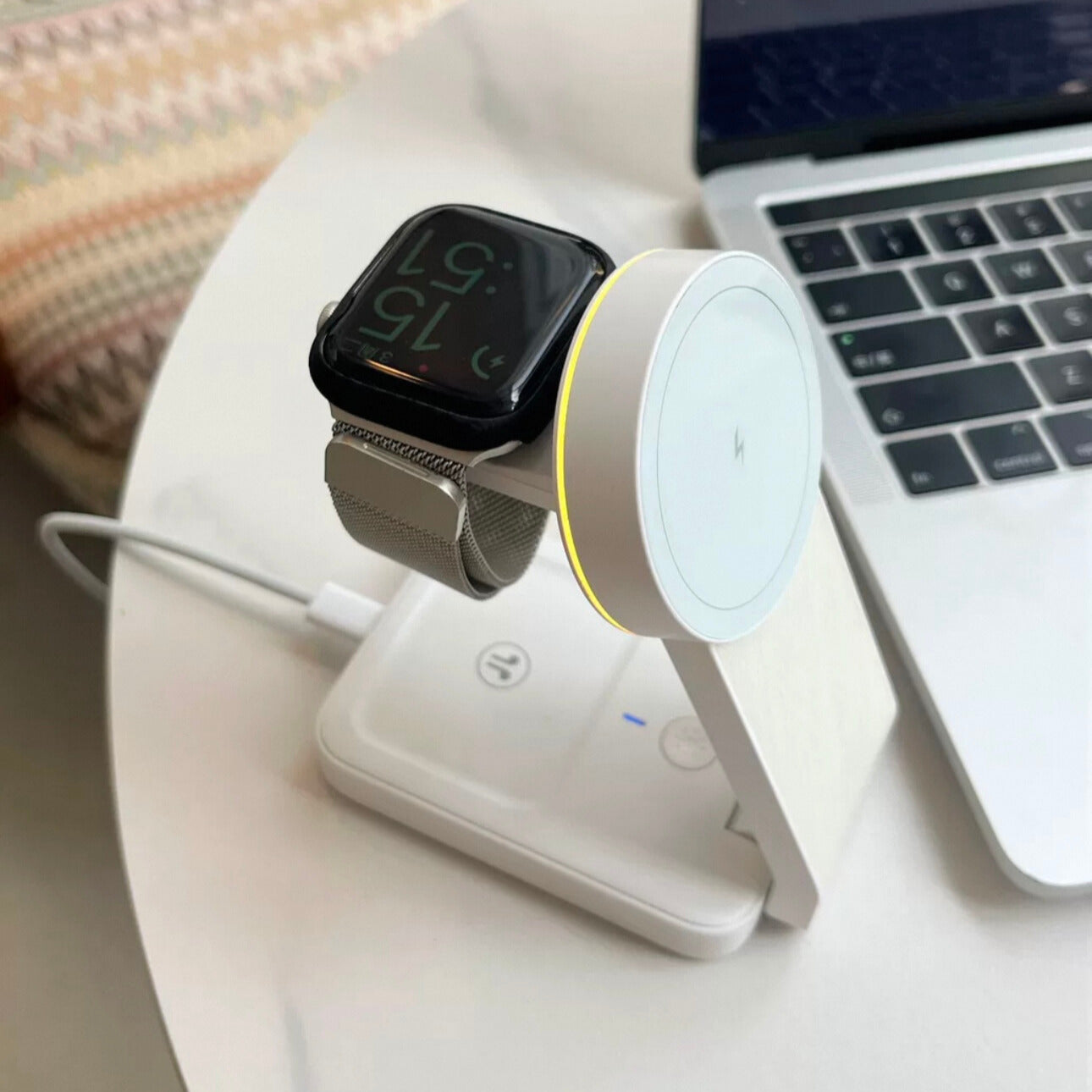 W79 3 in 1 Caricatore pieghevole per Apple