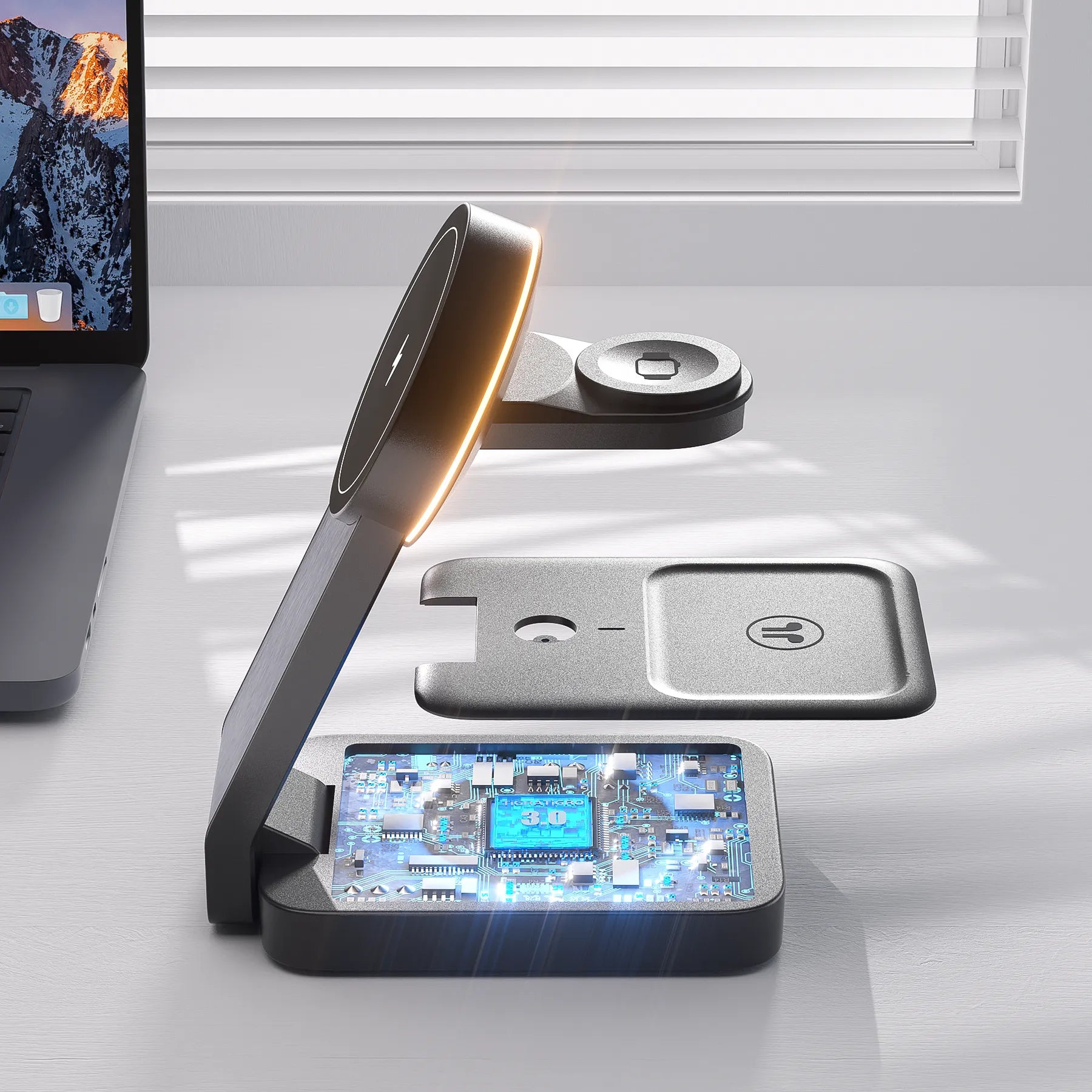 W79 3 in 1 Caricatore pieghevole per Apple