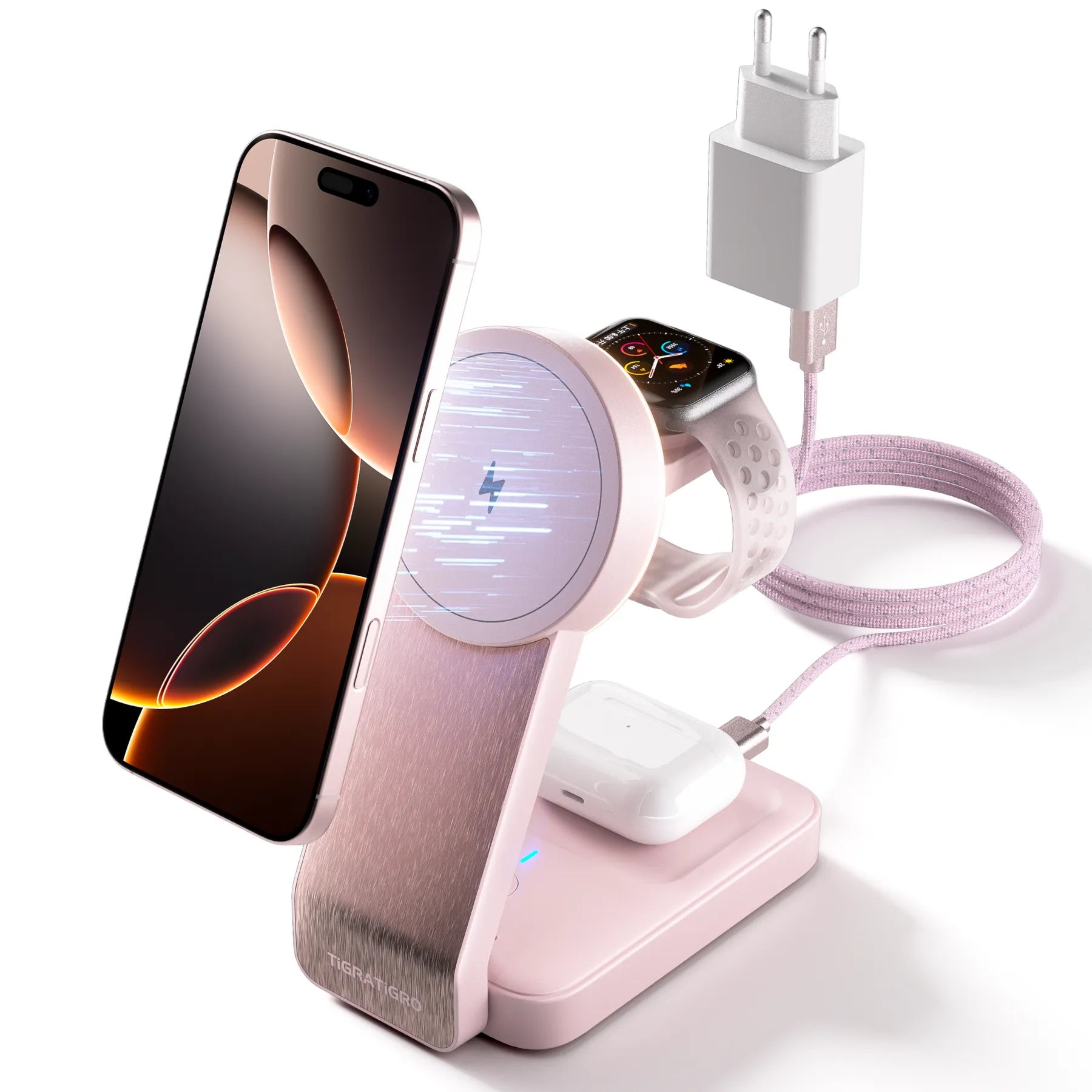 W79 3 in 1 Caricatore pieghevole per Apple