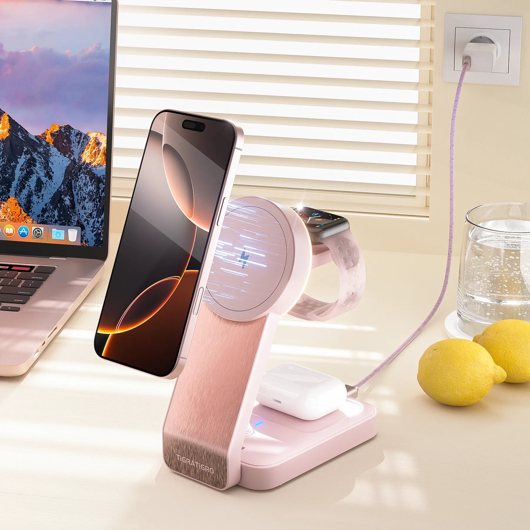 W79 3 in 1 Caricatore pieghevole per Apple