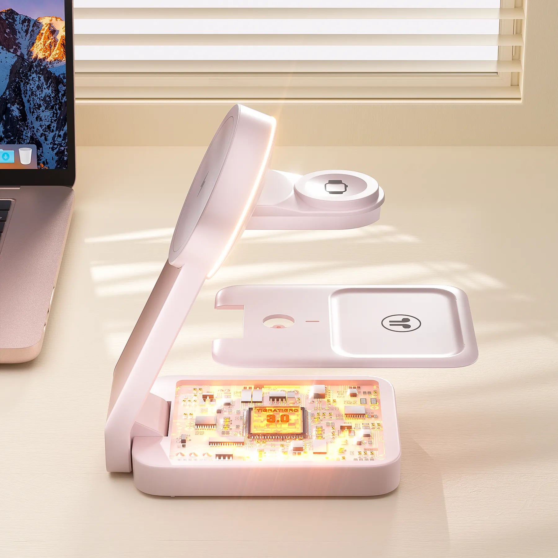 W79 3 in 1 Caricatore pieghevole per Apple