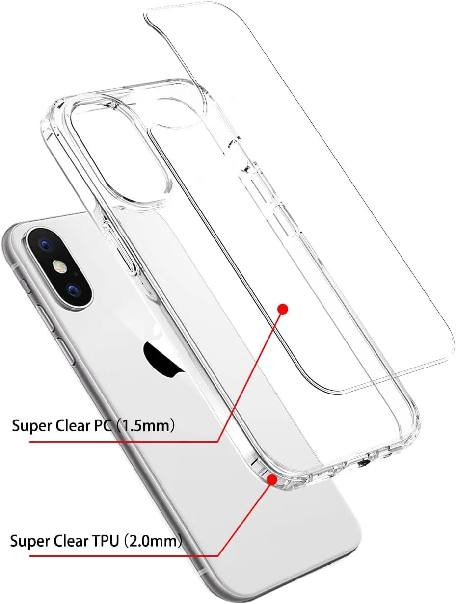 Cover per telefono trasparente per iPhone X/Xs
