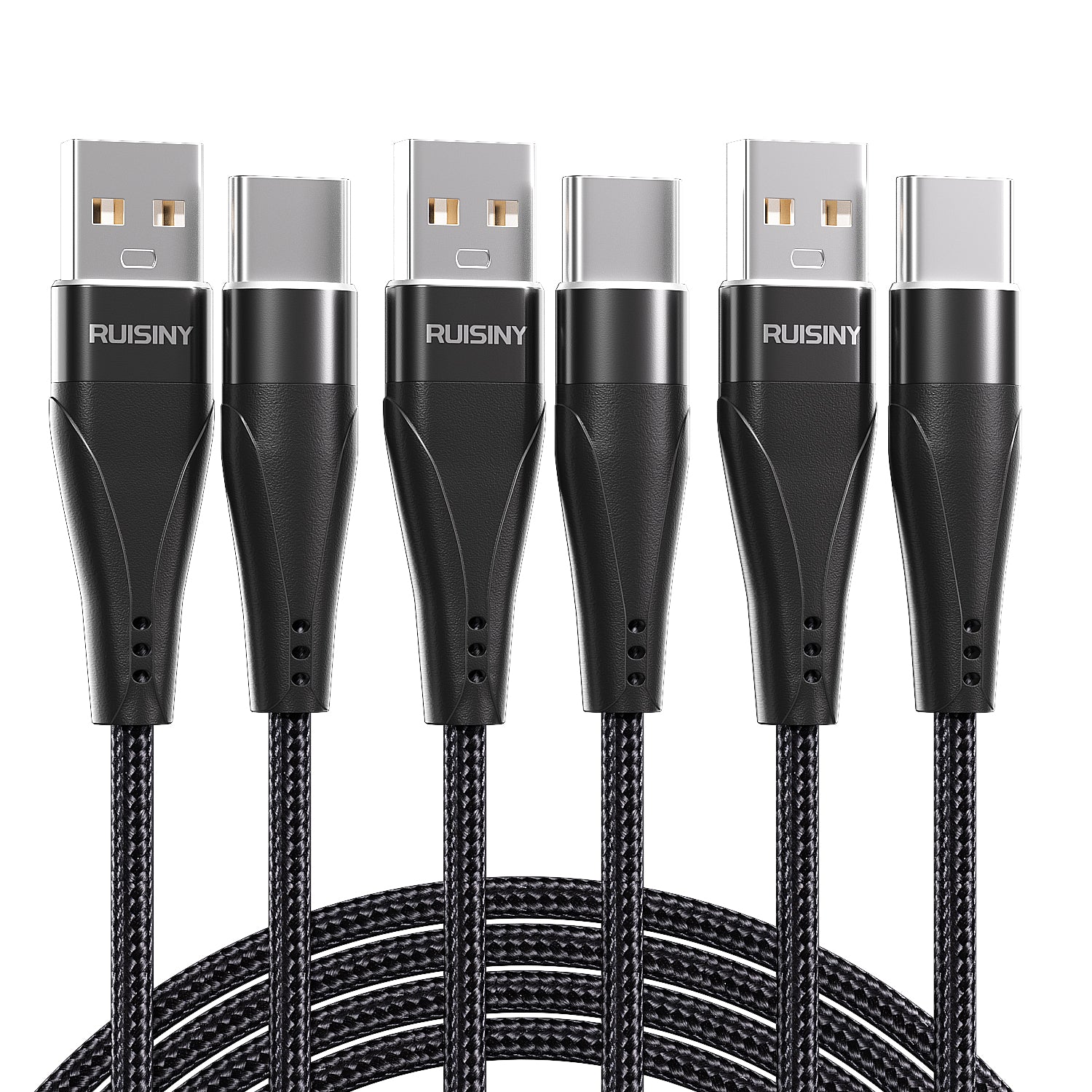 Nylon USB C cable, USB Type-C fast charging.