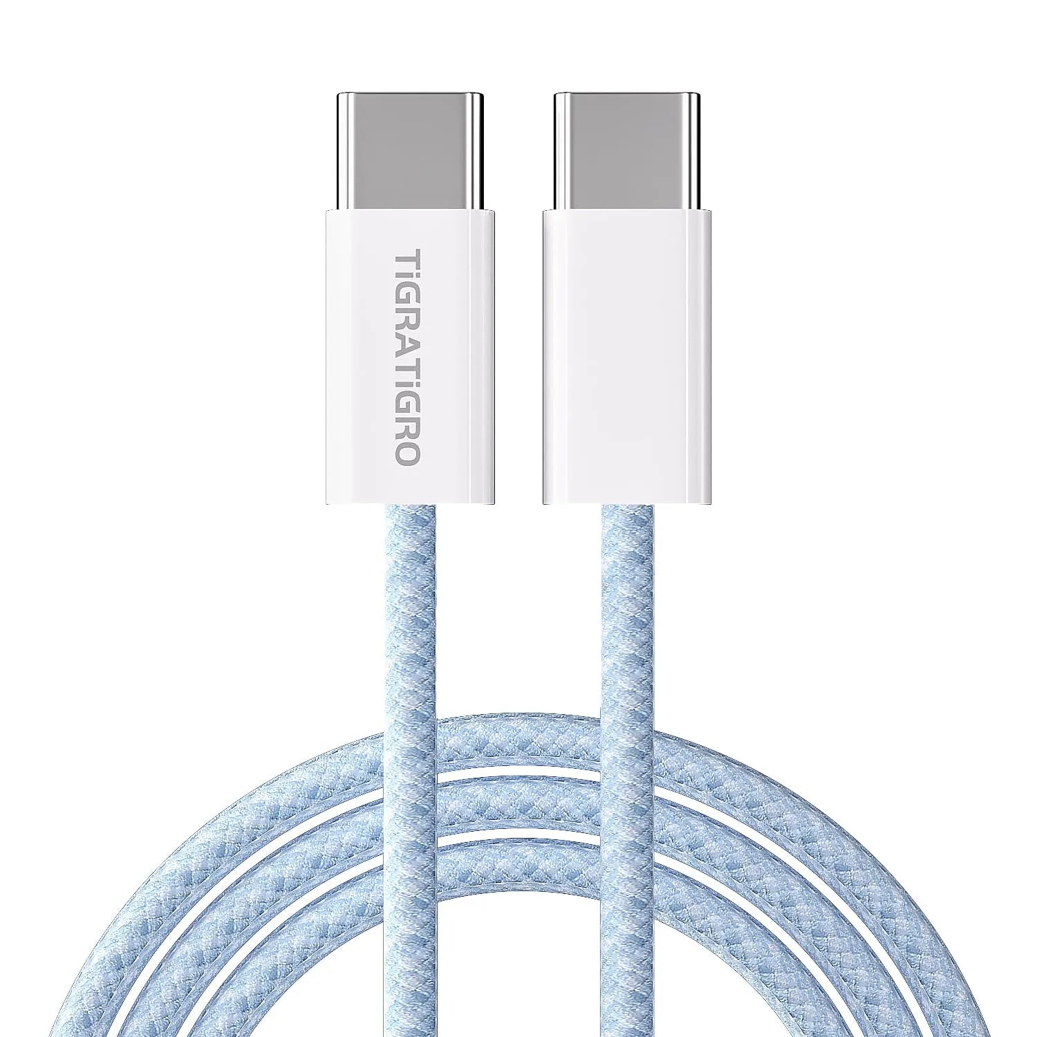 60W USB-C to USB-C PD Fast Charging Cable Blue Nylon