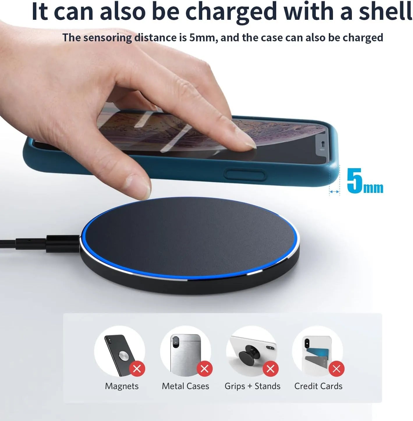 D16 Portable 20W Fast Wireless Charger