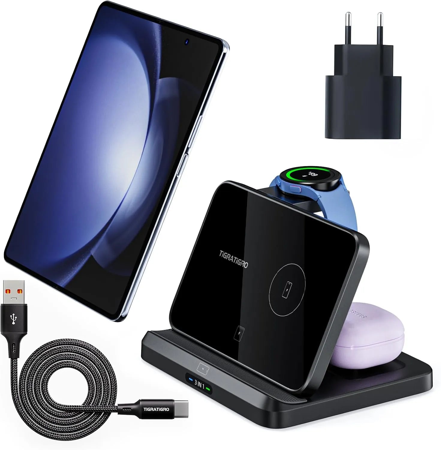 W82 3-in-1 Wireless Charger