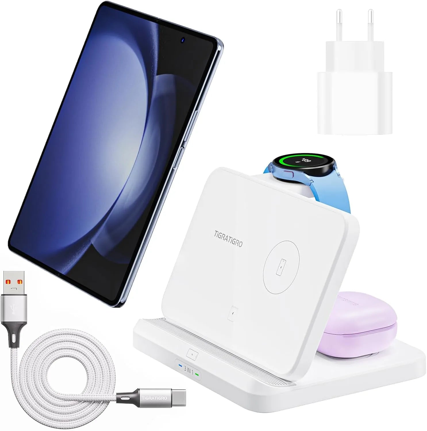 W82 Caricabatteria wireless 3 in 1