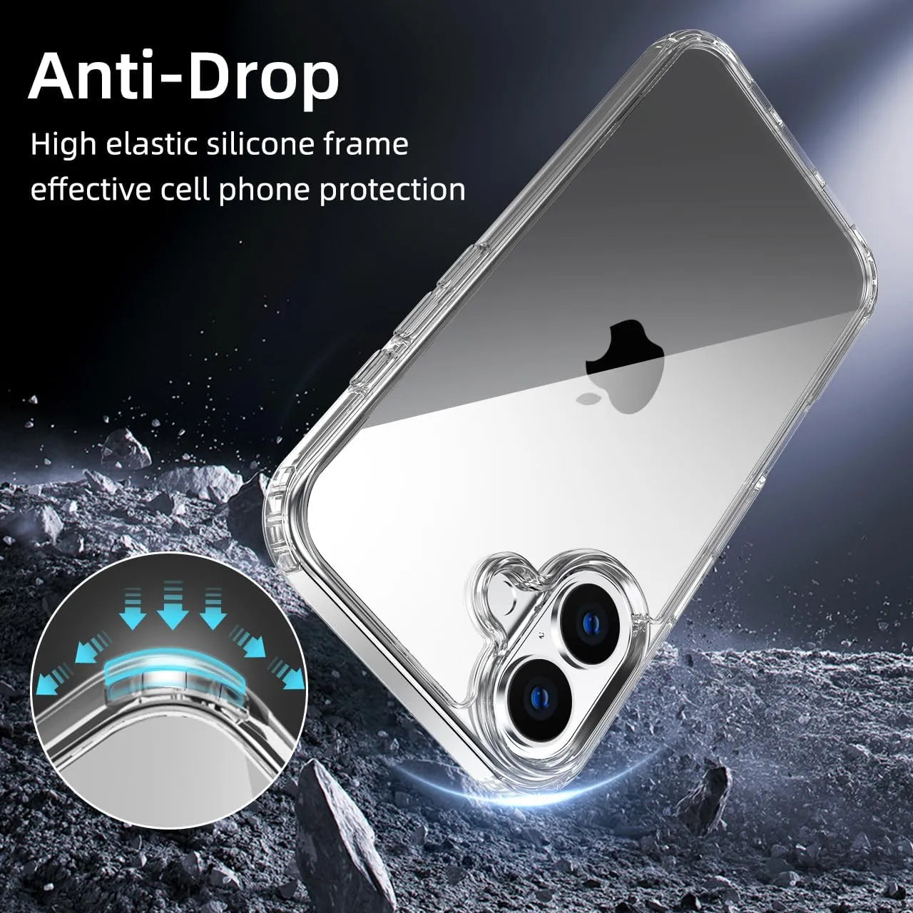 Cover per telefono iPhone 16 trasparente