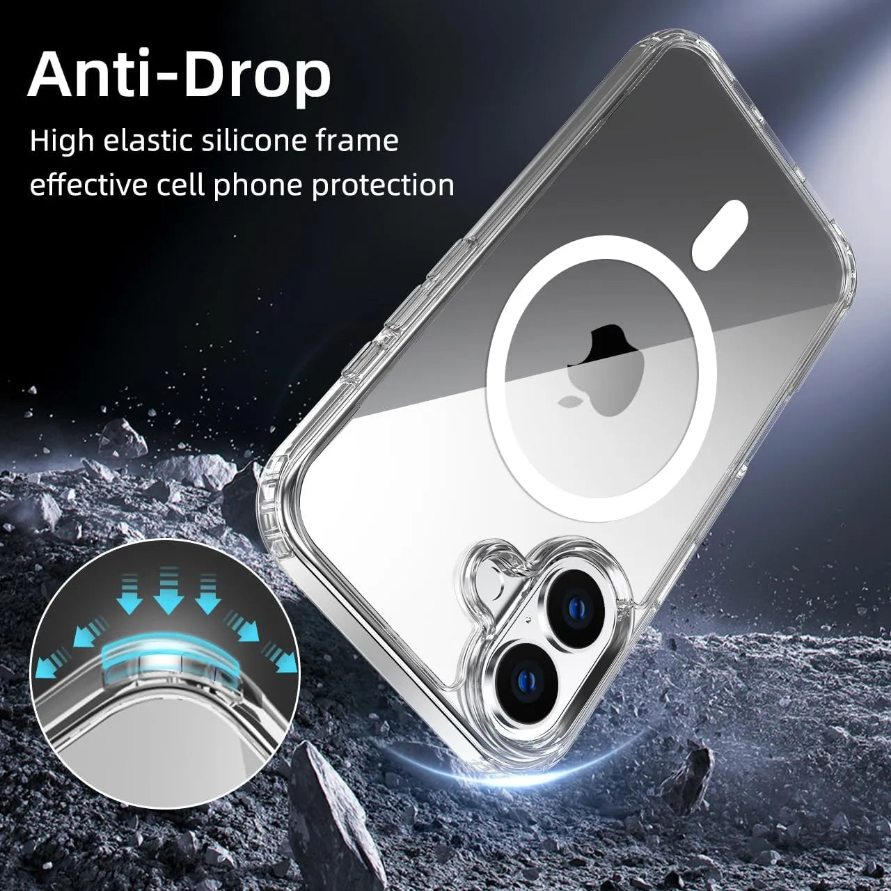 Clear Compatible MagSafe Case for iPhone 16/Plus