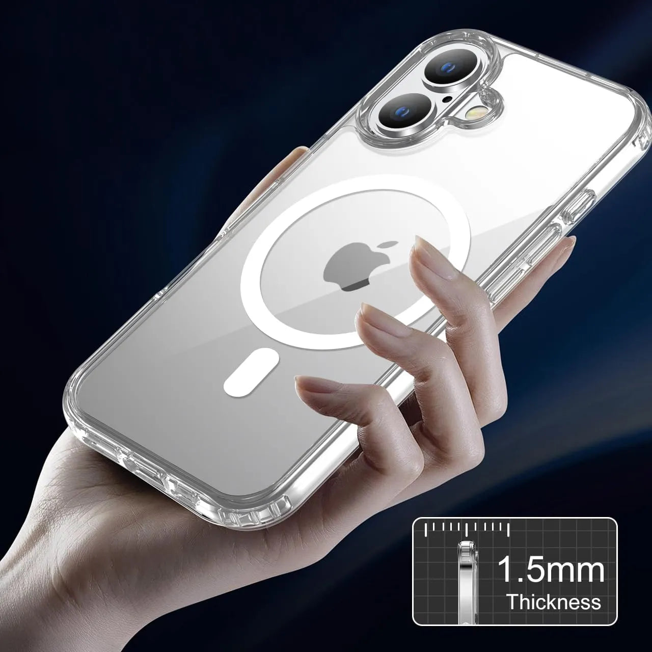 Clear Compatible MagSafe Case for iPhone 16/Plus