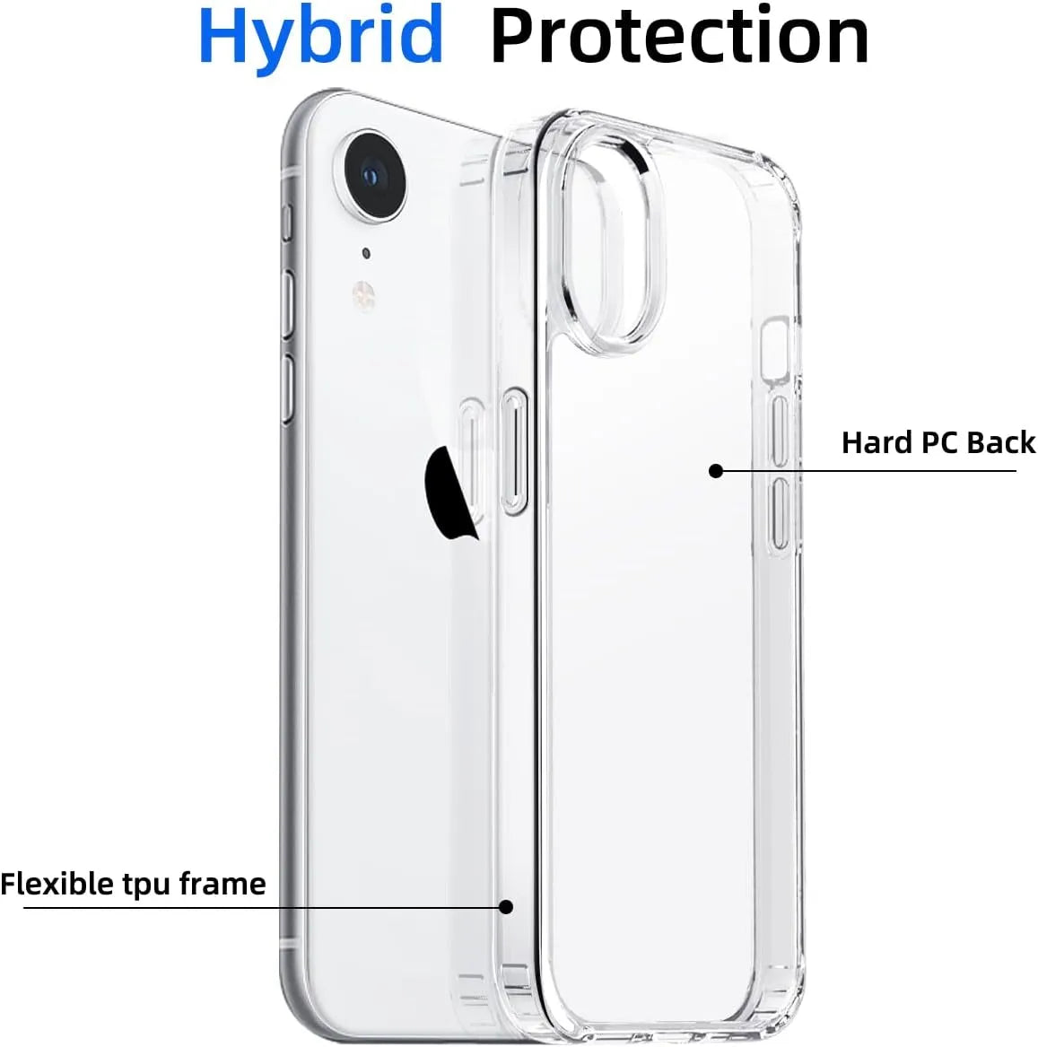 Cover protettiva trasparente per iPhone XR